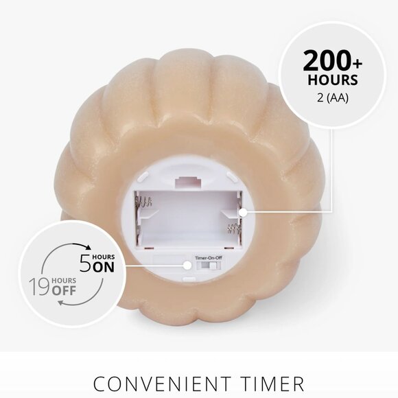 Beautiful Luminara Tall Pumpkin Figural LED Candle in the shade Irish Cream - Picture 2 of 5